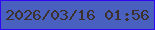 文字の大きさ：1、枠の色：3006f5、背景の色：4a60be、文字の色：3d322b 無料ブログパーツのブログ時計