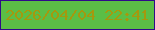 文字の大きさ：1、枠の色：300b89、背景の色：5bbe46、文字の色：a5980e 無料ブログパーツのブログ時計