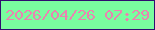 文字の大きさ：5、枠の色：300d6f、背景の色：79fd9f、文字の色：ea83b1 無料ブログパーツのブログ時計