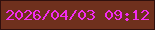 文字の大きさ：2、枠の色：30100d、背景の色：6f301d、文字の色：f22cf0 無料ブログパーツのブログ時計