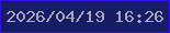 文字の大きさ：2、枠の色：3010e9、背景の色：171c66、文字の色：a9a4b7 無料ブログパーツのブログ時計