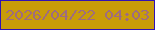 文字の大きさ：1、枠の色：3012b4、背景の色：c89c09、文字の色：9e6c7f 無料ブログパーツのブログ時計