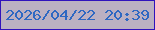 文字の大きさ：1、枠の色：3012bc、背景の色：bbb0c2、文字の色：2e68c2 無料ブログパーツのブログ時計