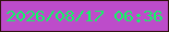 文字の大きさ：1、枠の色：30130f、背景の色：bd4cca、文字の色：12f665 無料ブログパーツのブログ時計