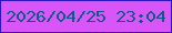 文字の大きさ：1、枠の色：3014c6、背景の色：d855f8、文字の色：0d5a88 無料ブログパーツのブログ時計