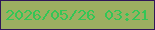 文字の大きさ：4、枠の色：301659、背景の色：9caf61、文字の色：33c656 無料ブログパーツのブログ時計