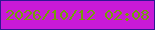 文字の大きさ：3、枠の色：301693、背景の色：c91ad7、文字の色：749e0b 無料ブログパーツのブログ時計
