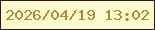 文字の大きさ：3、枠の色：30171b、背景の色：fbfacf、文字の色：ae8a36 無料ブログパーツのブログ時計