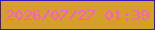 文字の大きさ：2、枠の色：301ab2、背景の色：d4a027、文字の色：fd58db 無料ブログパーツのブログ時計