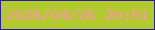 文字の大きさ：1、枠の色：301ba2、背景の色：b1ca2e、文字の色：fe95ac 無料ブログパーツのブログ時計