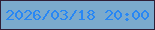文字の大きさ：1、枠の色：301e36、背景の色：7baacd、文字の色：2887f4 無料ブログパーツのブログ時計