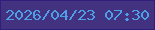 文字の大きさ：1、枠の色：301e7d、背景の色：423280、文字の色：4f9ee8 無料ブログパーツのブログ時計