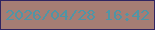 文字の大きさ：2、枠の色：302461、背景の色：a57d74、文字の色：4f95a6 無料ブログパーツのブログ時計