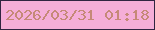 文字の大きさ：4、枠の色：302541、背景の色：f5aed8、文字の色：c58977 無料ブログパーツのブログ時計