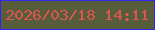 文字の大きさ：4、枠の色：3026f6、背景の色：575c3b、文字の色：dc5550 無料ブログパーツのブログ時計