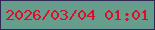 文字の大きさ：4、枠の色：302853、背景の色：669d8c、文字の色：d61129 無料ブログパーツのブログ時計