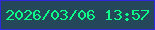 文字の大きさ：3、枠の色：3028dc、背景の色：24475a、文字の色：0efc89 無料ブログパーツのブログ時計