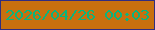 文字の大きさ：3、枠の色：302d81、背景の色：c8700f、文字の色：0bb47d 無料ブログパーツのブログ時計
