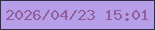 文字の大きさ：1、枠の色：302e49、背景の色：b69ee8、文字の色：915e9a 無料ブログパーツのブログ時計