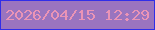 文字の大きさ：5、枠の色：302ee8、背景の色：9a74bf、文字の色：ea94b6 無料ブログパーツのブログ時計