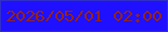 文字の大きさ：3、枠の色：302fc9、背景の色：1f10ff、文字の色：962218 無料ブログパーツのブログ時計