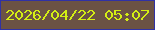 文字の大きさ：4、枠の色：3031a5、背景の色：6b5244、文字の色：d4ee14 無料ブログパーツのブログ時計