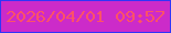 文字の大きさ：3、枠の色：3035f8、背景の色：cc2bc9、文字の色：fc5267 無料ブログパーツのブログ時計
