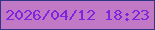 文字の大きさ：1、枠の色：303686、背景の色：c179c5、文字の色：8023dd 無料ブログパーツのブログ時計
