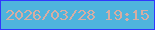 文字の大きさ：3、枠の色：3038fd、背景の色：4fb4dd、文字の色：d6ada3 無料ブログパーツのブログ時計