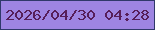 文字の大きさ：4、枠の色：30396a、背景の色：9e85e2、文字の色：561e5a 無料ブログパーツのブログ時計