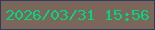 文字の大きさ：2、枠の色：303b5c、背景の色：7b665c、文字の色：03d67f 無料ブログパーツのブログ時計