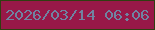 文字の大きさ：2、枠の色：303e11、背景の色：981848、文字の色：7083a1 無料ブログパーツのブログ時計