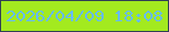 文字の大きさ：2、枠の色：303e55、背景の色：a3ea1f、文字の色：66bbf9 無料ブログパーツのブログ時計