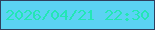 文字の大きさ：1、枠の色：303f5d、背景の色：5bd3f3、文字の色：23e6b5 無料ブログパーツのブログ時計