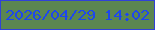 文字の大きさ：5、枠の色：3041d8、背景の色：5b8651、文字の色：1d47ed 無料ブログパーツのブログ時計