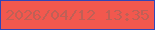 文字の大きさ：2、枠の色：3046b8、背景の色：f2584e、文字の色：c06056 無料ブログパーツのブログ時計