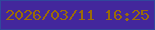 文字の大きさ：1、枠の色：30489c、背景の色：43279c、文字の色：9b6b07 無料ブログパーツのブログ時計