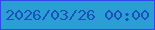 文字の大きさ：3、枠の色：3048e7、背景の色：2b9ed5、文字の色：1b52b9 無料ブログパーツのブログ時計