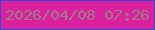 文字の大きさ：2、枠の色：3049e2、背景の色：db219e、文字の色：9b7c8b 無料ブログパーツのブログ時計