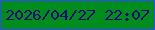 文字の大きさ：2、枠の色：3049fb、背景の色：018d1d、文字の色：070a70 無料ブログパーツのブログ時計