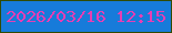 文字の大きさ：5、枠の色：304b04、背景の色：177bda、文字の色：e73eb4 無料ブログパーツのブログ時計