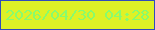 文字の大きさ：2、枠の色：304cbd、背景の色：def127、文字の色：88fb6d 無料ブログパーツのブログ時計