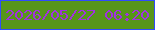 文字の大きさ：2、枠の色：304cfc、背景の色：57961a、文字の色：a132e0 無料ブログパーツのブログ時計