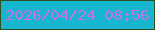 文字の大きさ：4、枠の色：304d1c、背景の色：16b6ce、文字の色：c870eb 無料ブログパーツのブログ時計