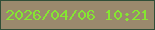 文字の大きさ：3、枠の色：304e37、背景の色：9a896d、文字の色：85e632 無料ブログパーツのブログ時計