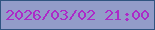 文字の大きさ：3、枠の色：305480、背景の色：939cc9、文字の色：ac2ac8 無料ブログパーツのブログ時計