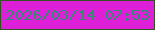 文字の大きさ：1、枠の色：305522、背景の色：dd1fd8、文字の色：328d75 無料ブログパーツのブログ時計