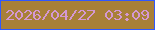 文字の大きさ：3、枠の色：3058fe、背景の色：a88038、文字の色：d498d2 無料ブログパーツのブログ時計