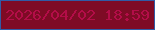 文字の大きさ：5、枠の色：305ba5、背景の色：7e0b25、文字の色：b30d48 無料ブログパーツのブログ時計