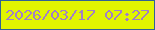 文字の大きさ：4、枠の色：306395、背景の色：e1f500、文字の色：a27fc7 無料ブログパーツのブログ時計